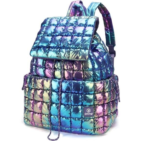Quilted Backpack, Lightweight Multicolor
